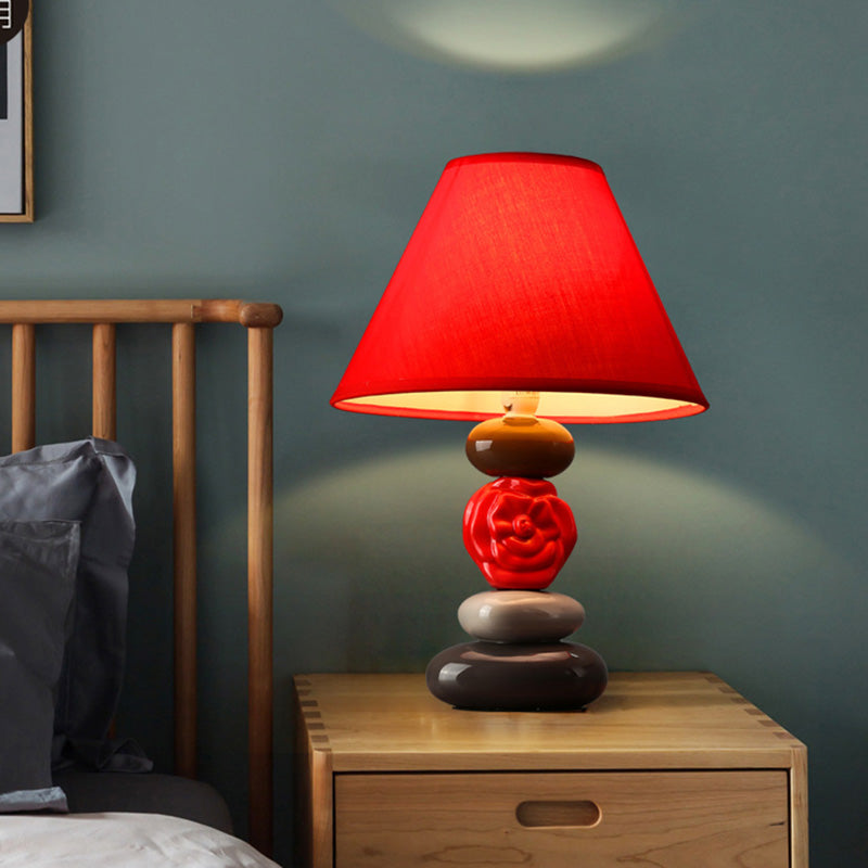 LuminaCasa | Table Lamp With Conical Fabric Shade