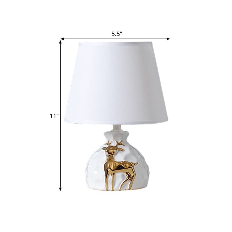 FawnLume | Deer Vase Table Lamp With Flared Base