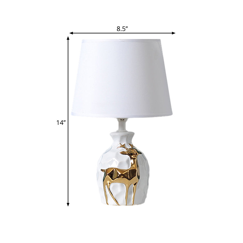 FawnLume | Deer Vase Table Lamp With Flared Base