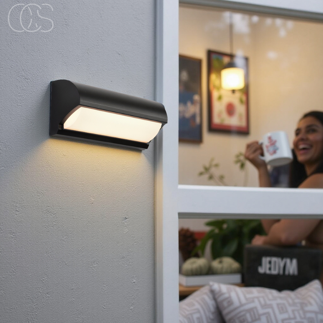 Lereks - Black LED Outdoor Wall Light