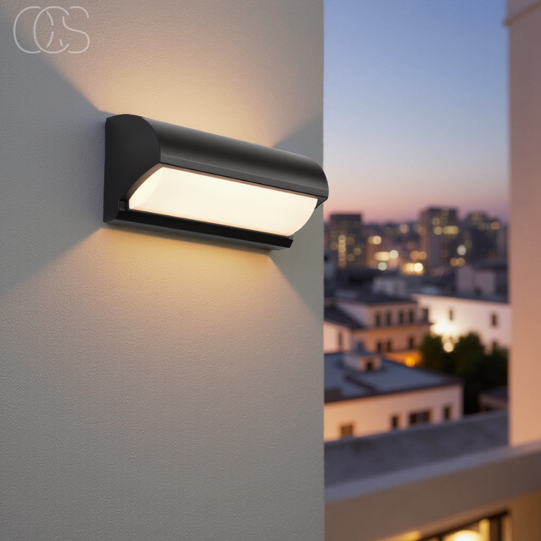 Lereks - Black LED Outdoor Wall Light