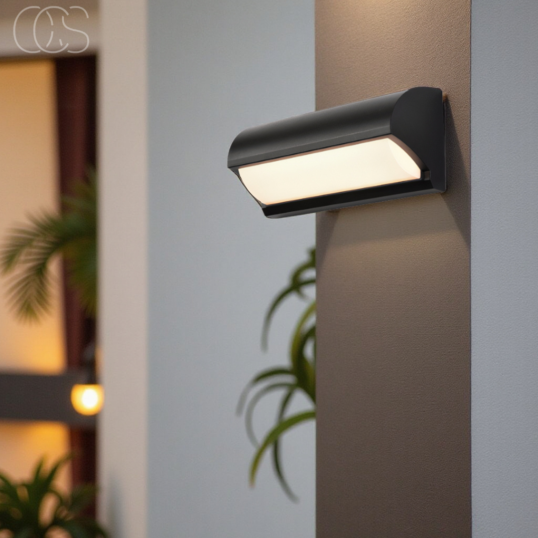 Lereks - Black LED Outdoor Wall Light