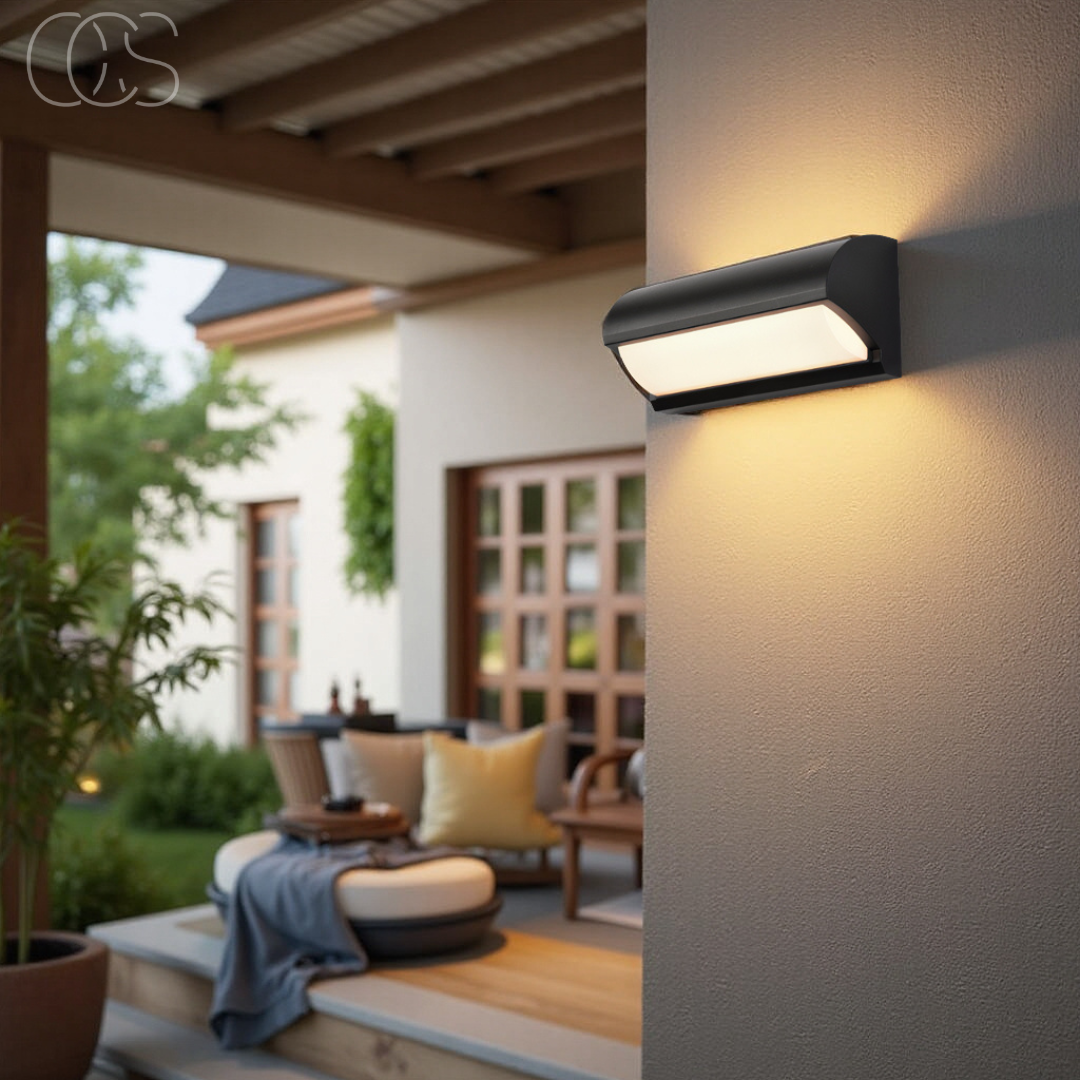 Lereks - Black LED Outdoor Wall Light