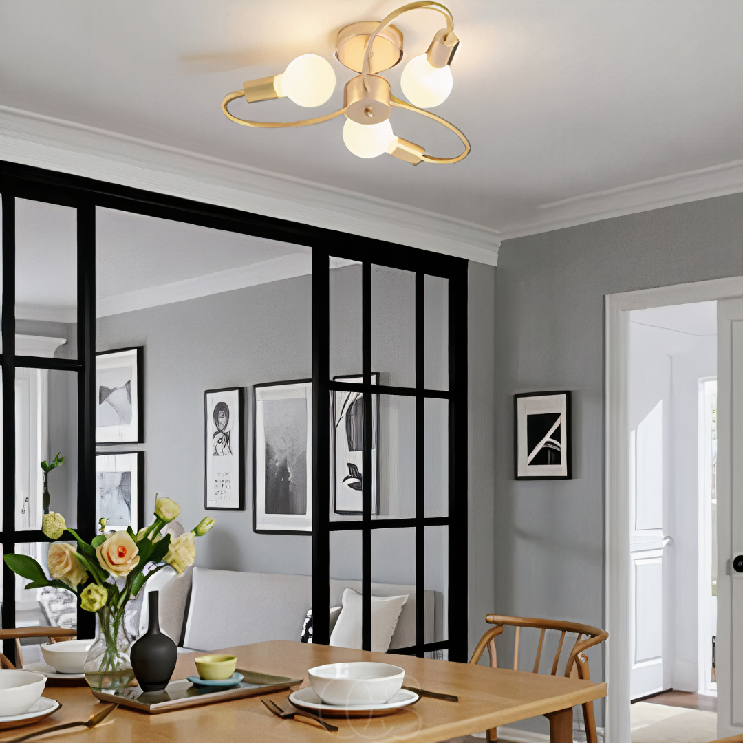 Lereks - Ceiling Lamp with 3 Braided Balls – Modern Design