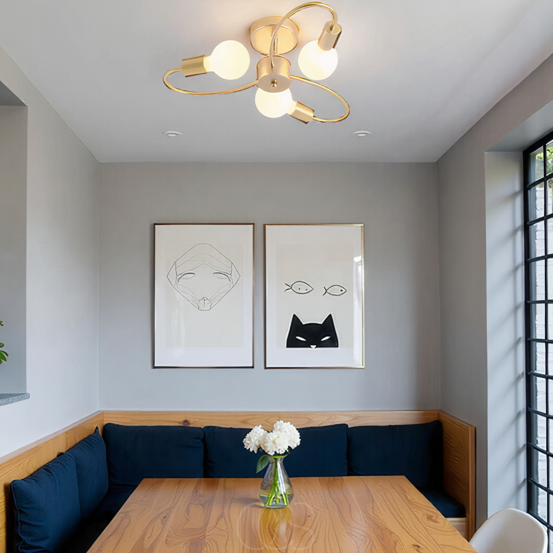 Lereks - Ceiling Lamp with 3 Braided Balls – Modern Design