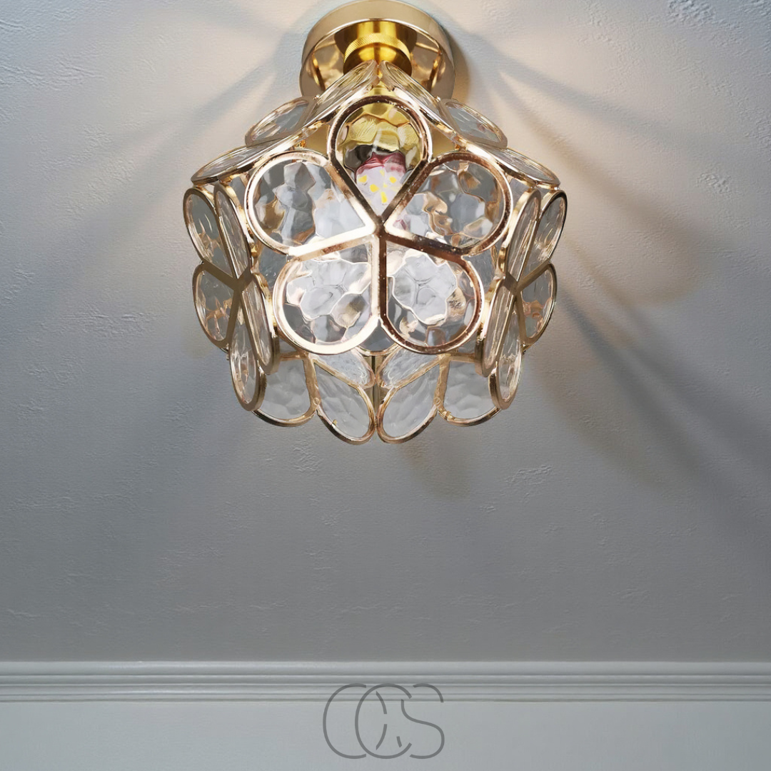 Lereks - Design flower ceiling lamp - Iron & Glass