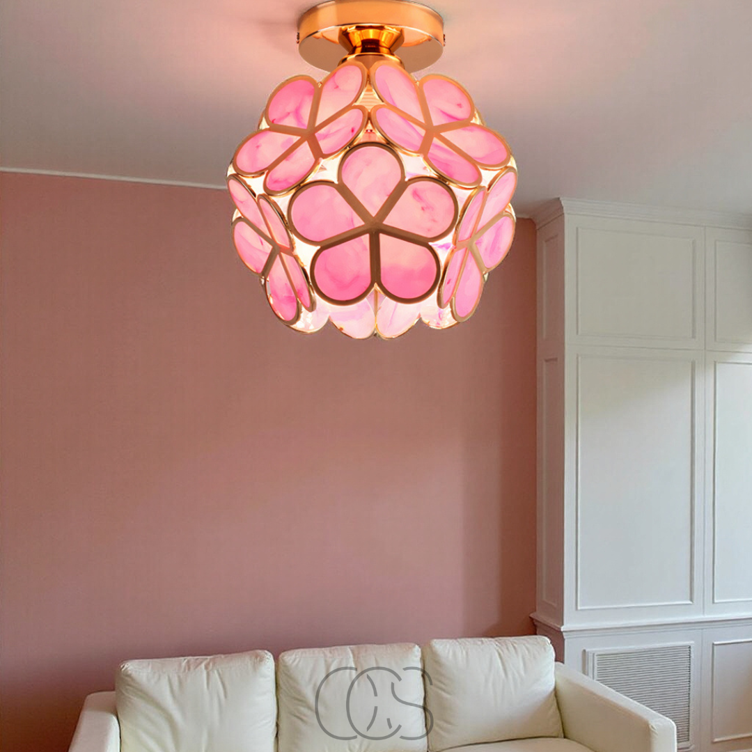 Lereks - Design flower ceiling lamp - Iron & Glass