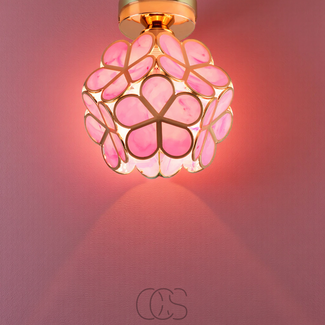 Lereks - Design flower ceiling lamp - Iron & Glass