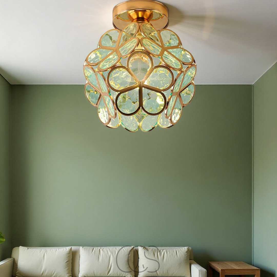 Lereks - Design flower ceiling lamp - Iron & Glass