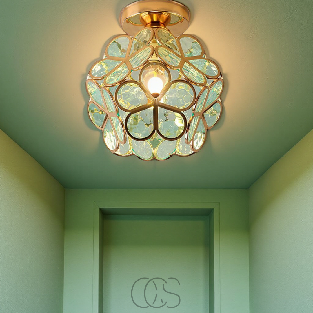 Lereks - Design flower ceiling lamp - Iron & Glass