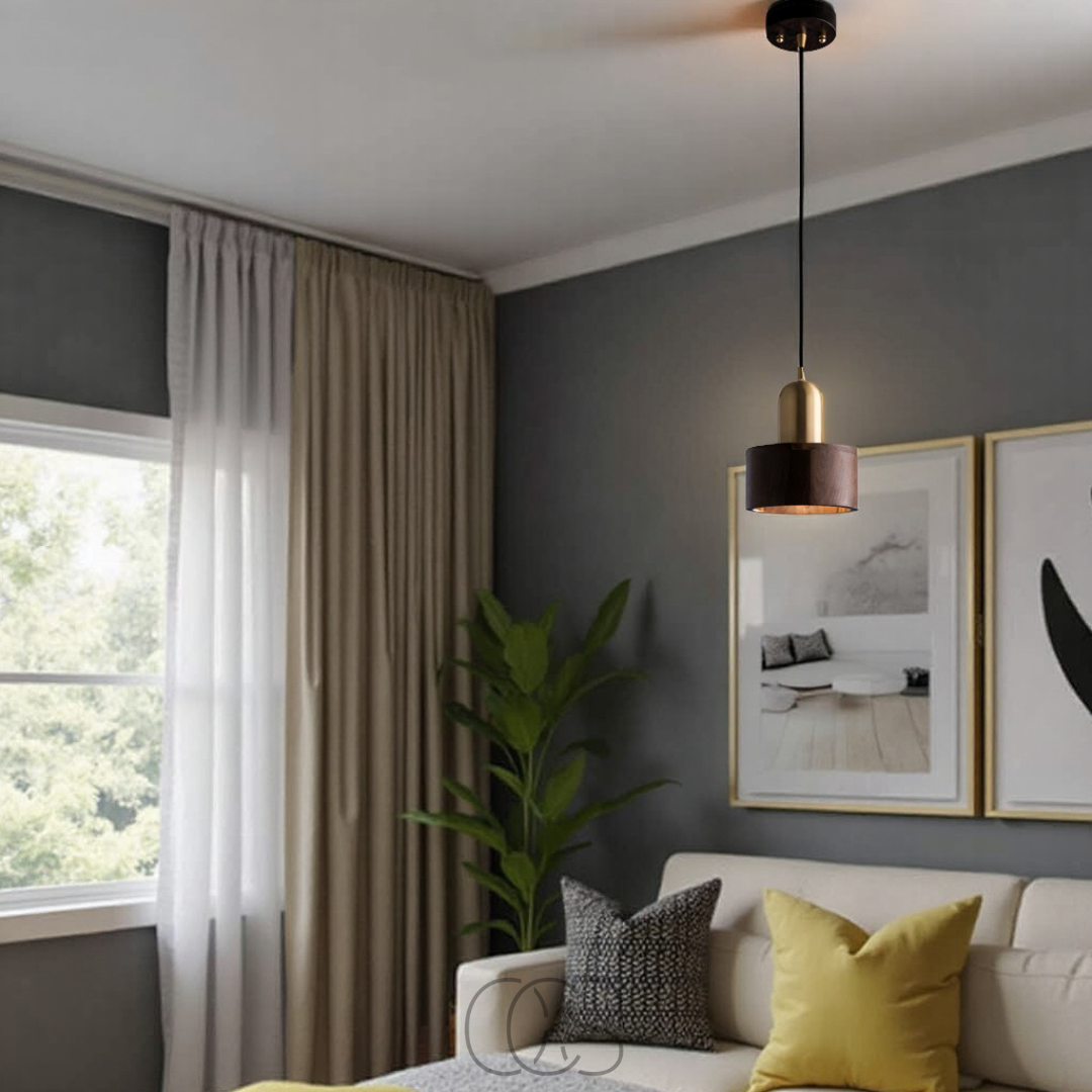 Lereks - Design pendant lamp with gold accent