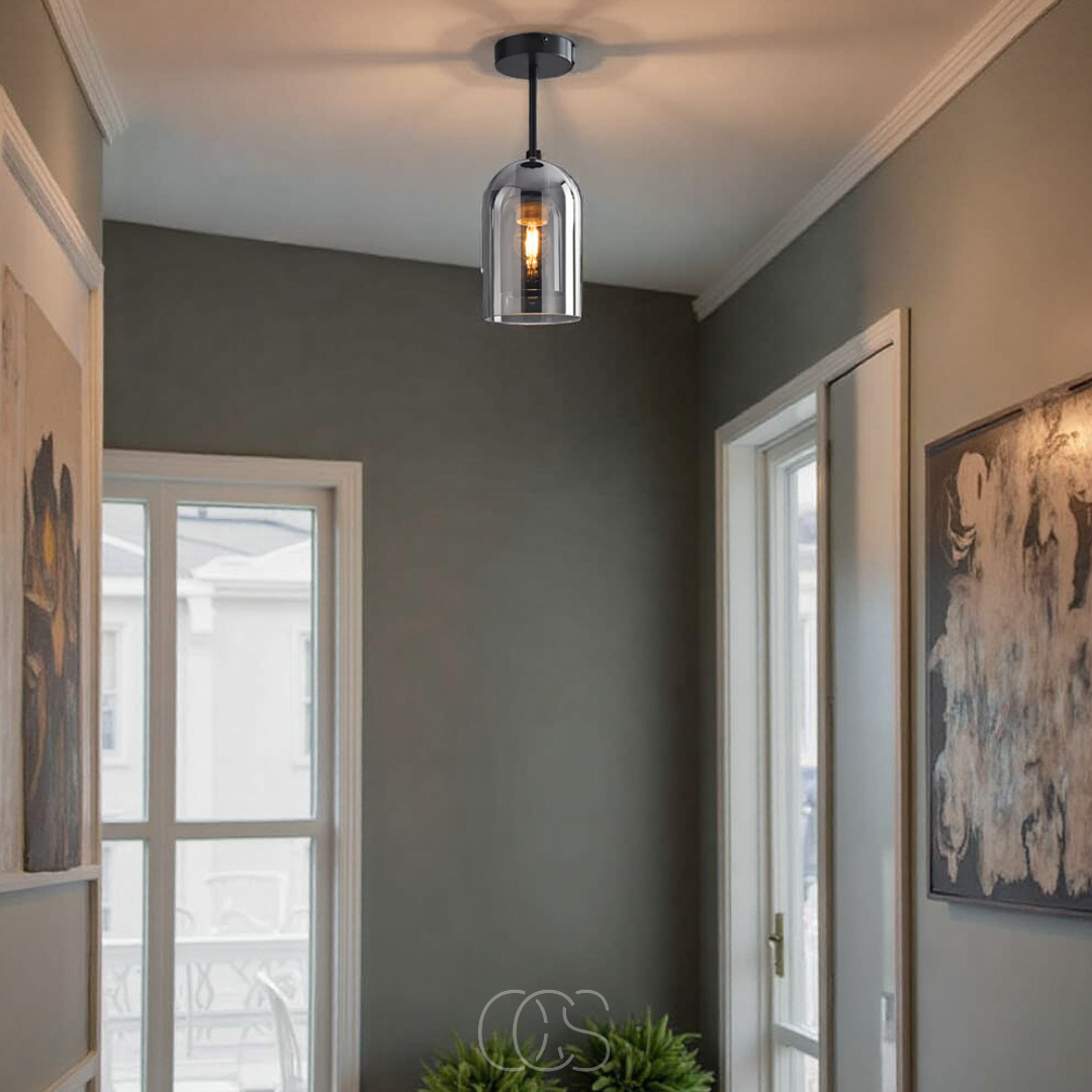 Lereks - Glas Vintage LED-Deckenlampe