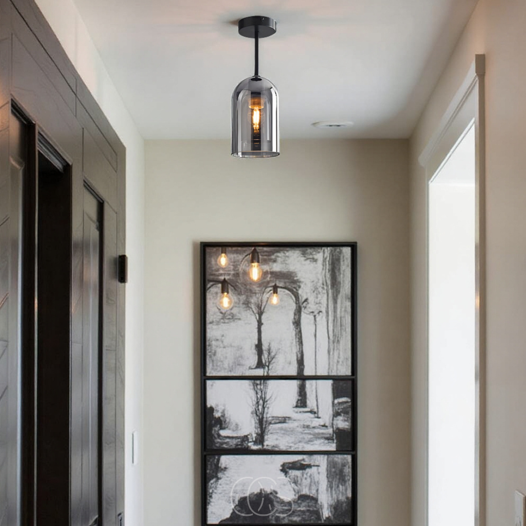 Lereks - Glas Vintage LED-Deckenlampe
