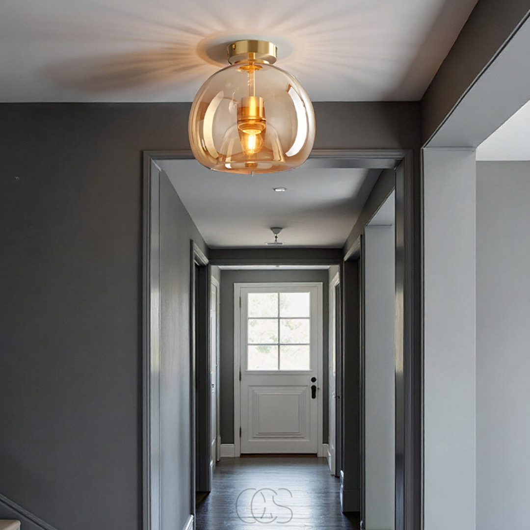 Lereks - LED-Glas-Deckenlampe - Modern