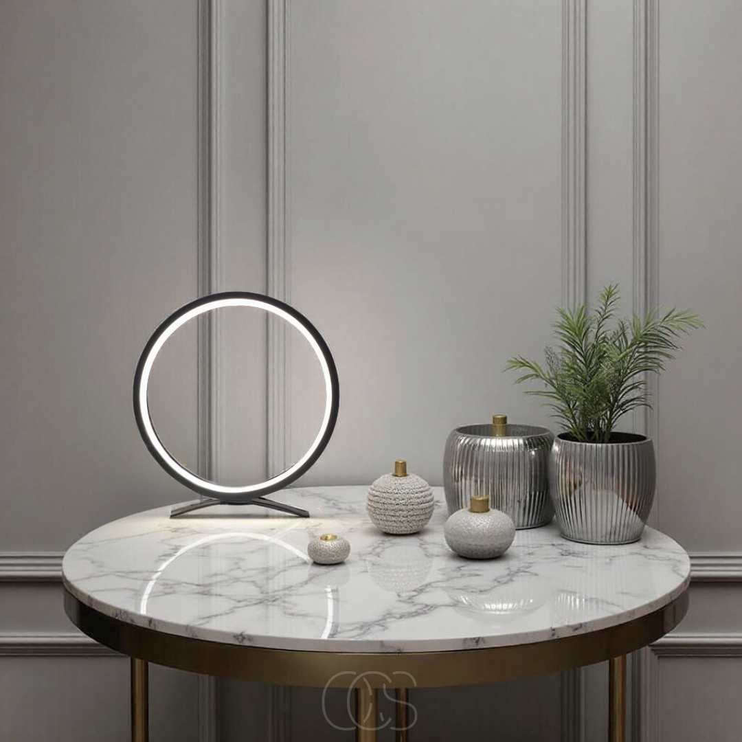 Lereks - LED-Ring-Tischlampe - modernes minimalistisches Design