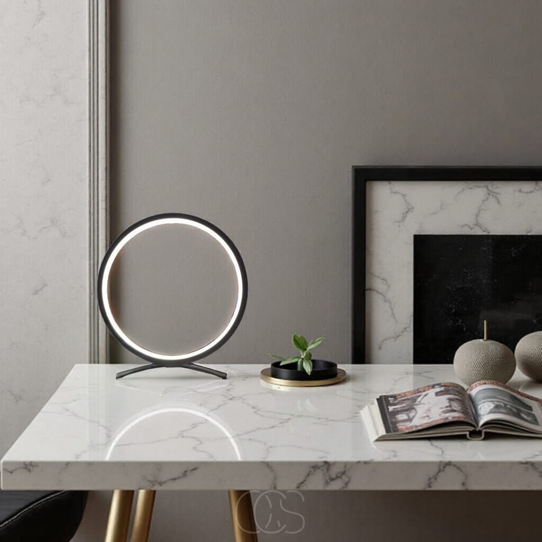 Lereks - LED-Ring-Tischlampe - modernes minimalistisches Design