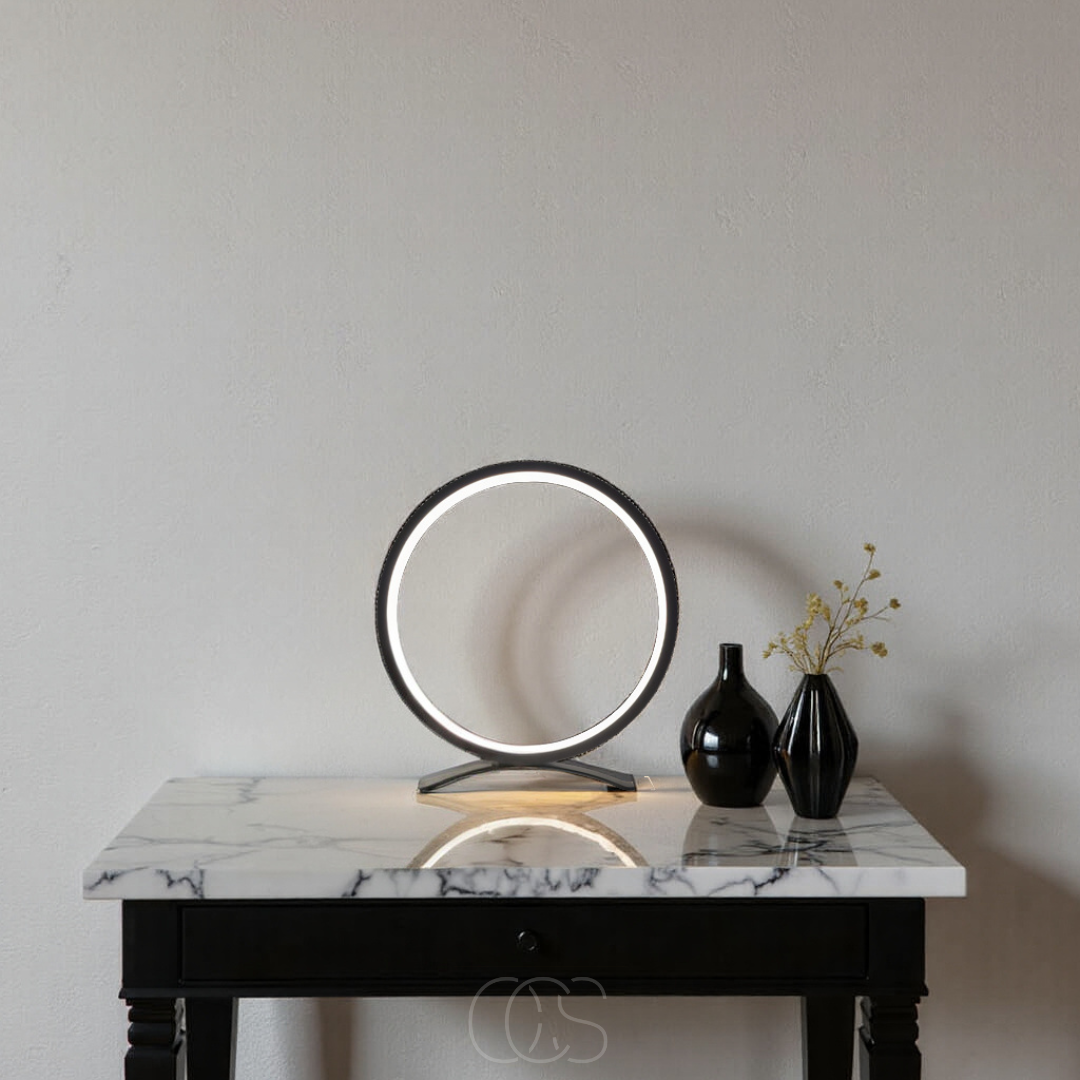 Lereks - Lampada da Tavolo a Anello LED - Design Moderno Minimalista