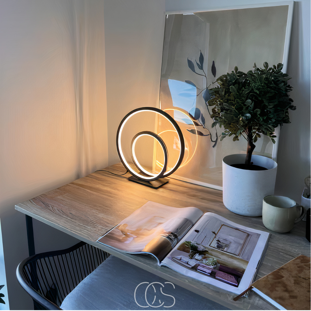 Lereks - LED Tischlampe Doppelring