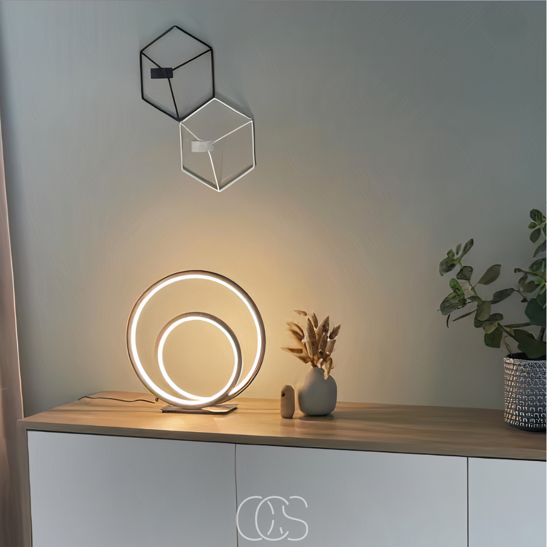 Lereks - LED Tischlampe Doppelring