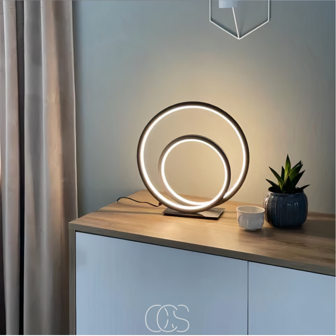 Lereks - LED Tischlampe Doppelring