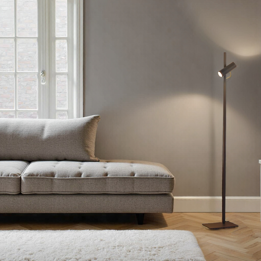 Lereks - LED Stehlampe mit Spotlicht - Leselampe