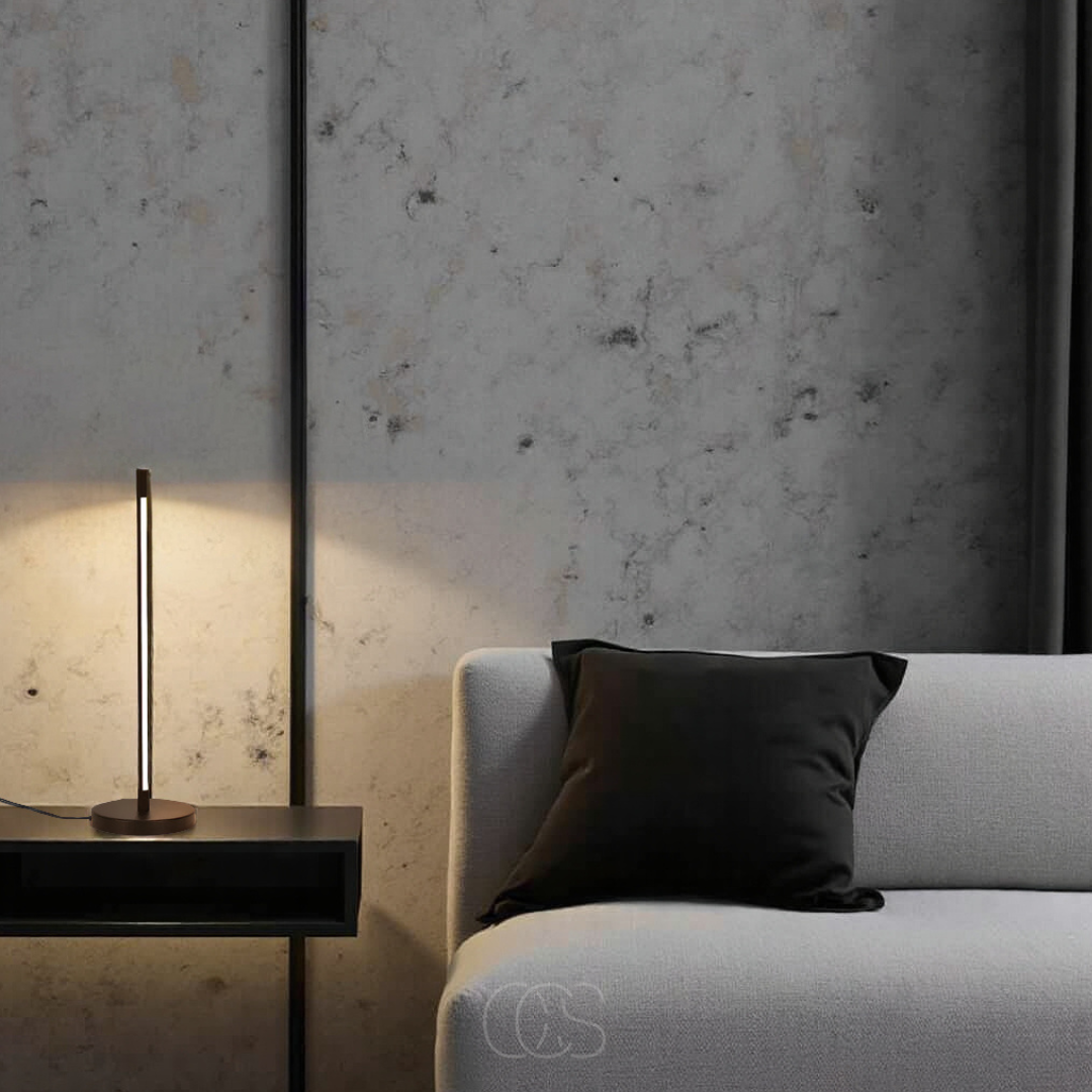 Lereks - Minimalist LED Table Lamp - Modern Matte Black Aluminum