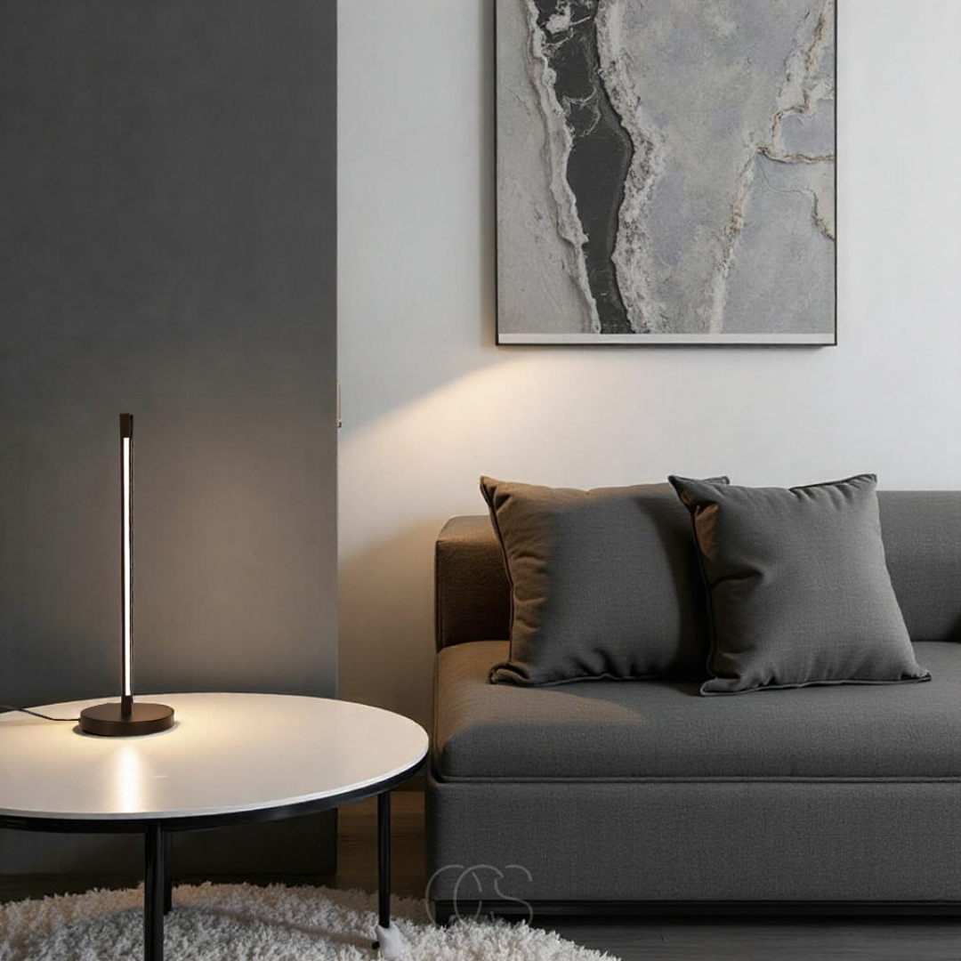 Lereks - Minimalist LED Table Lamp - Modern Matte Black Aluminum