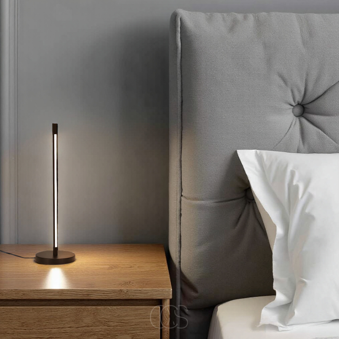 Lereks - Minimalist LED Table Lamp - Modern Matte Black Aluminum