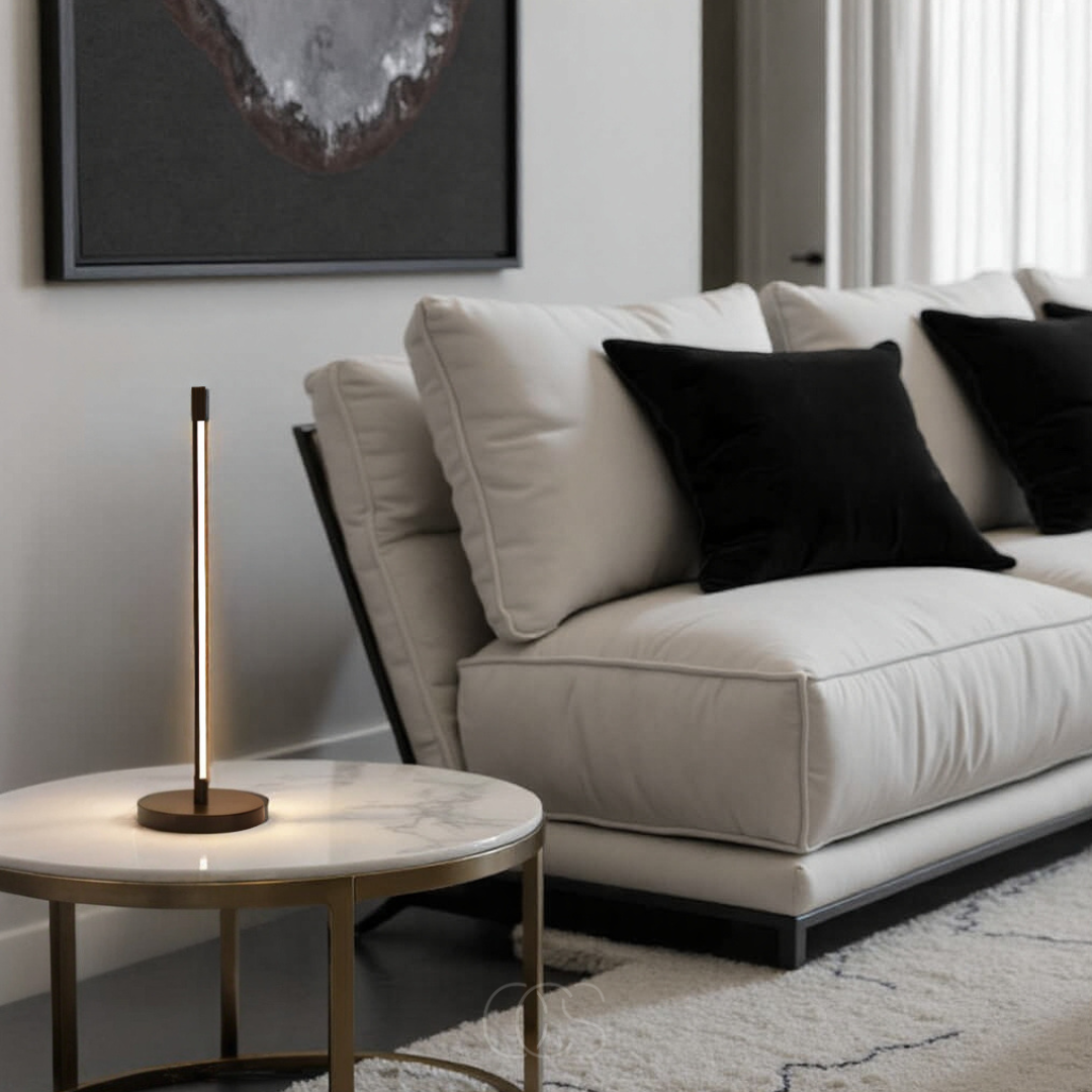 Lereks - Minimalist LED Table Lamp - Modern Matte Black Aluminum