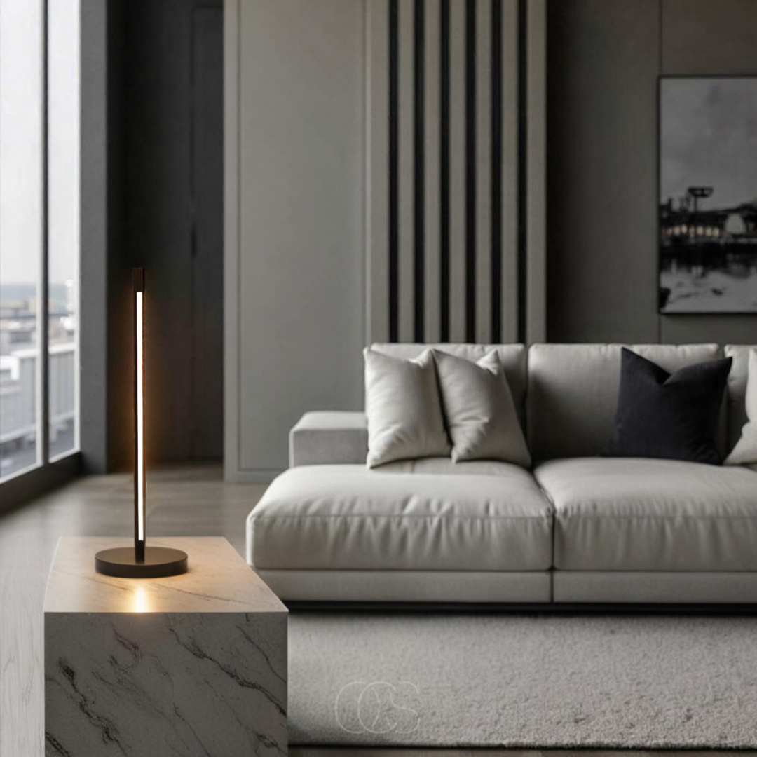 Lereks - Minimalist LED Table Lamp - Modern Matte Black Aluminum