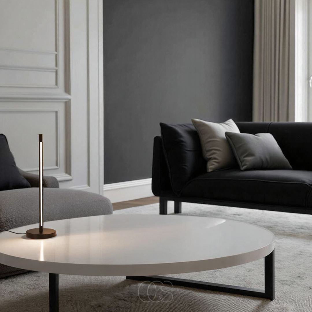 Lereks - Minimalist LED Table Lamp - Modern Matte Black Aluminum