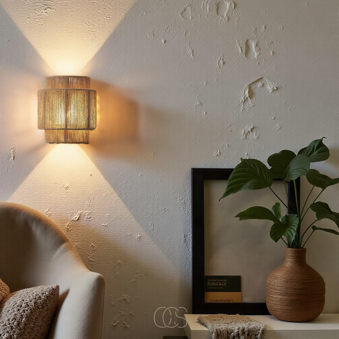 Lereks - Rattan Boho Wall Lamp