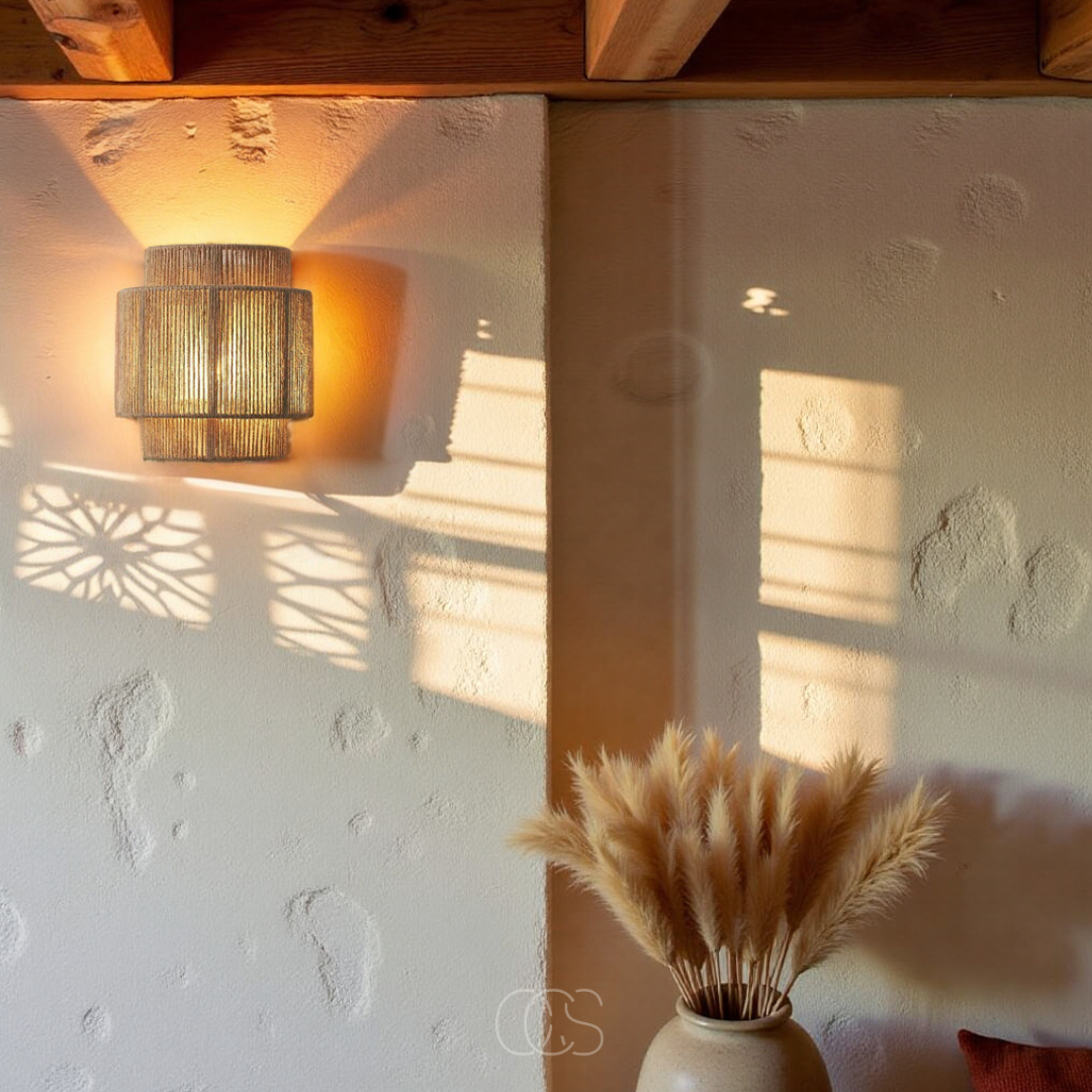 Lereks - Rattan Boho Wall Lamp
