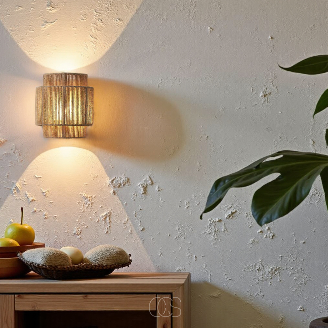 Lereks - Rattan Boho Wall Lamp