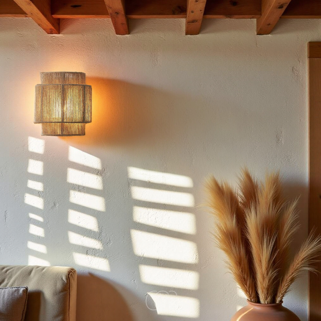 Lereks - Rattan Boho Wall Lamp