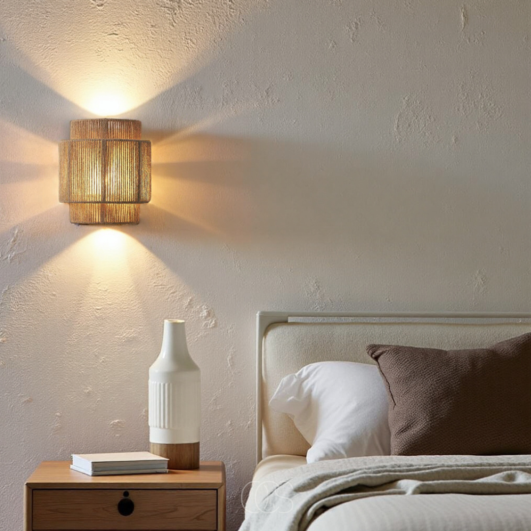 Lereks - Rattan Boho Wall Lamp