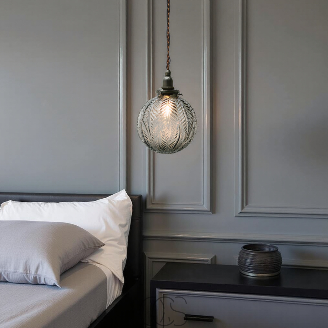 Lereks - Round Pendant Lamp Glass - Smoke Color