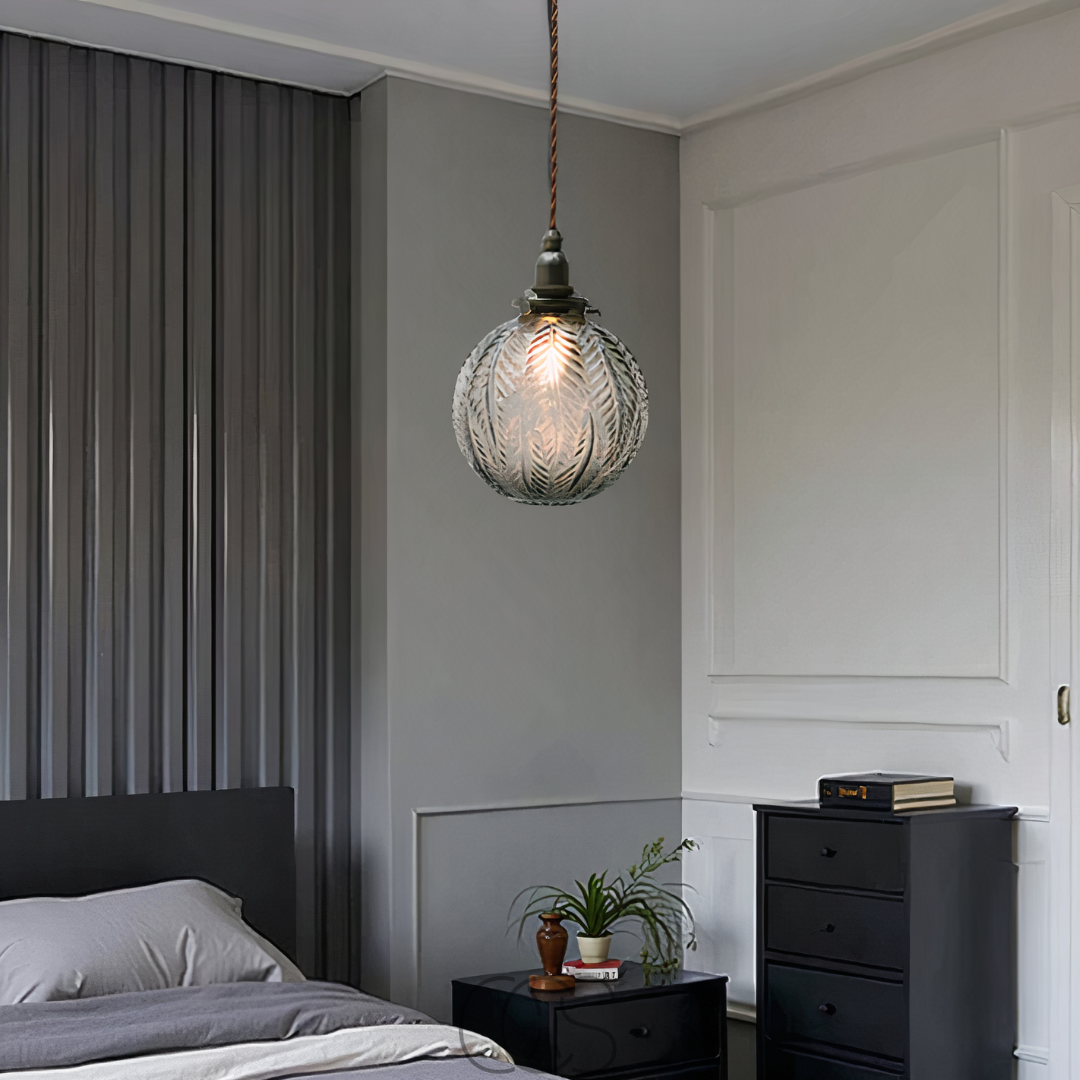 Lereks - Round Pendant Lamp Glass - Smoke Color