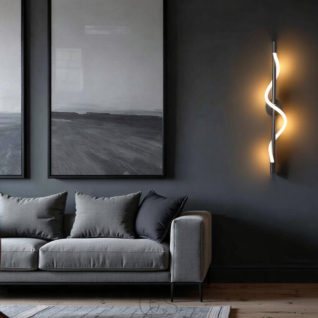 Lereks - Slim LED wall lamp - Black aluminum
