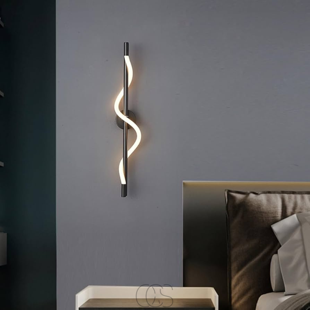 Lereks - Slim LED wall lamp - Black aluminum