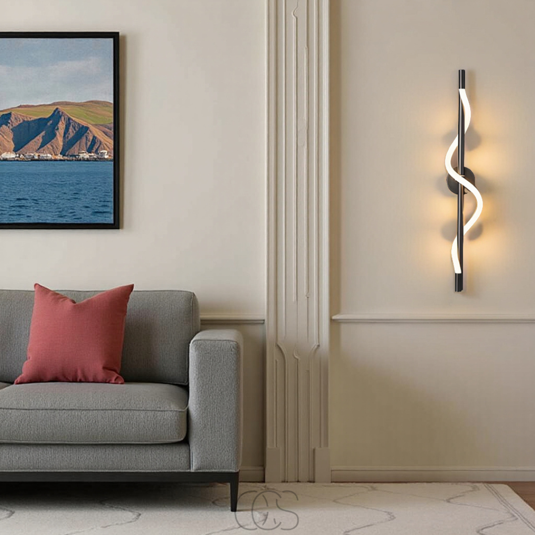 Lereks - Slim LED wall lamp - Black aluminum