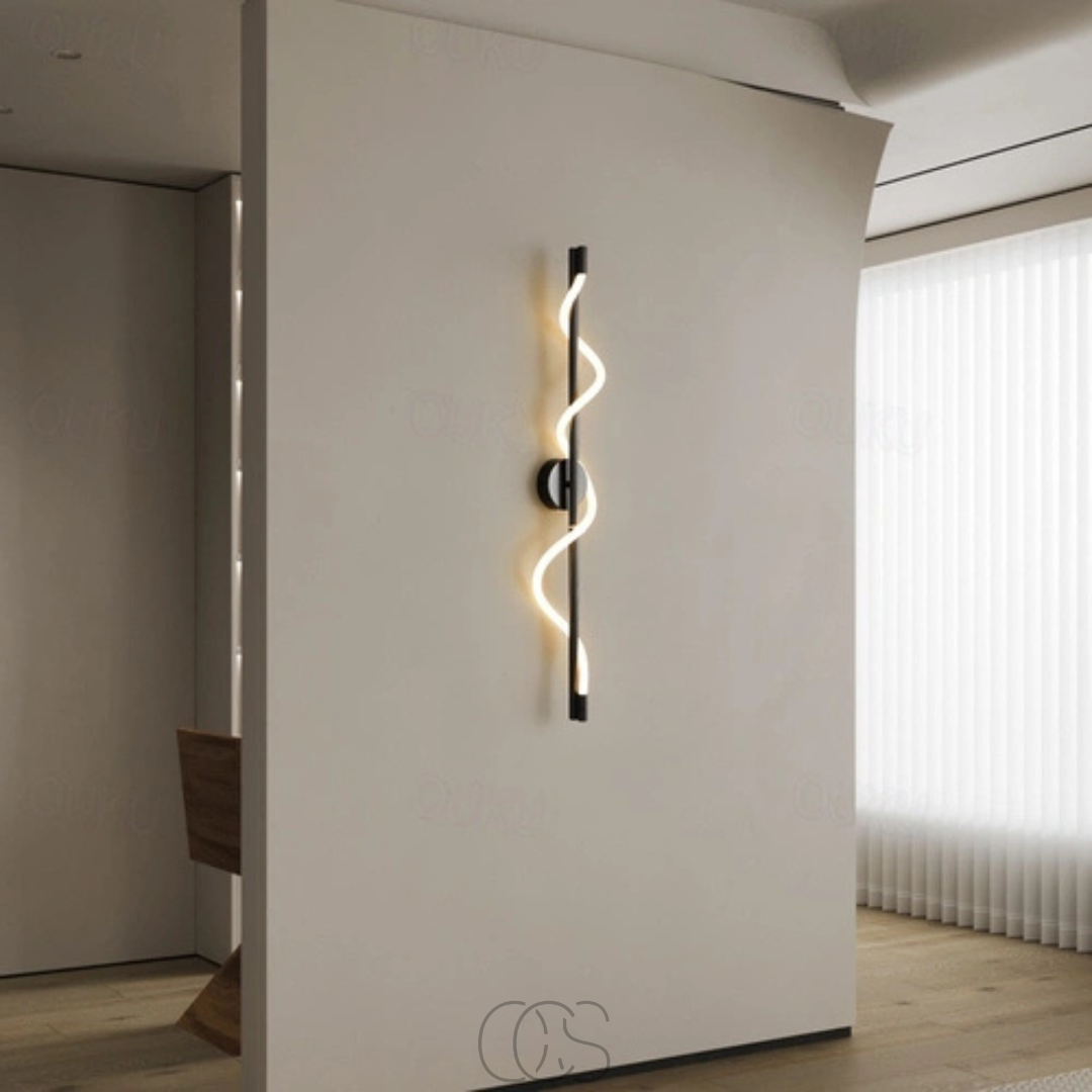 Lereks - Slim LED wall lamp - Black aluminum