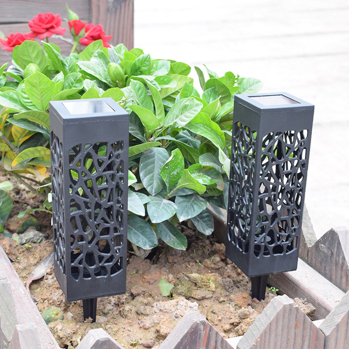 Lereks - Solar Garden Light Pole - Wireless Solar Outdoor Lamp