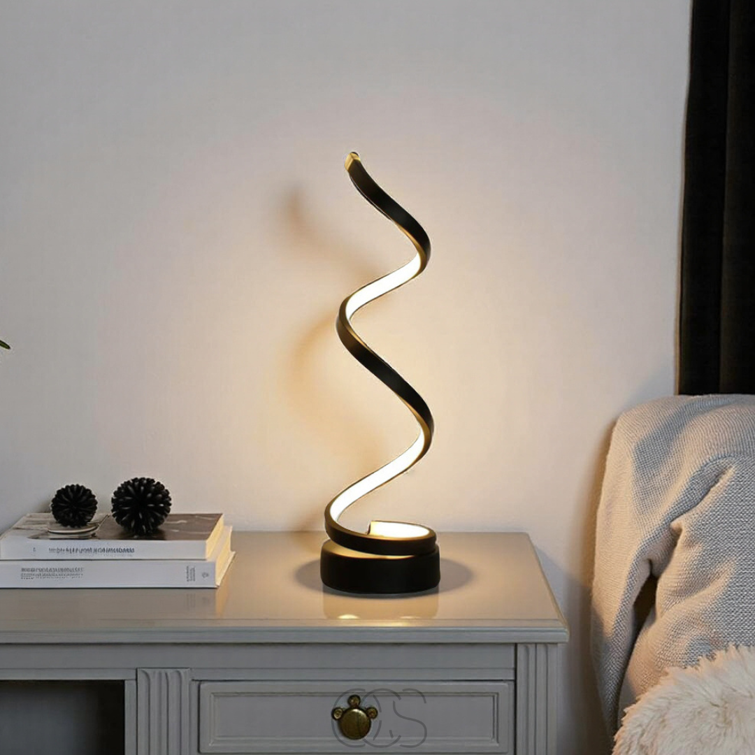 Lereks - Spiral Lamp – modern design with 3 light colors & energy-efficient LED