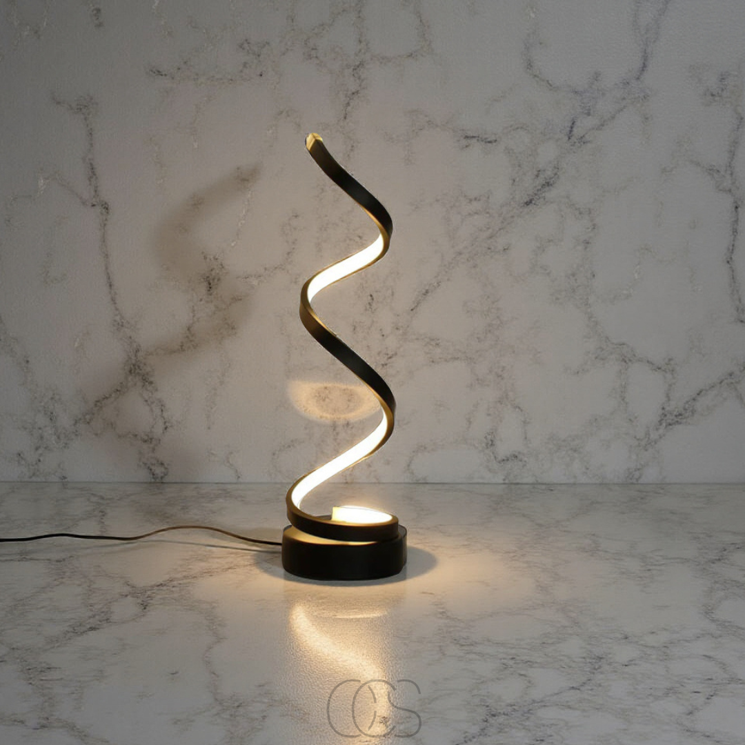 Lereks - Spiral Lamp – modern design with 3 light colors & energy-efficient LED
