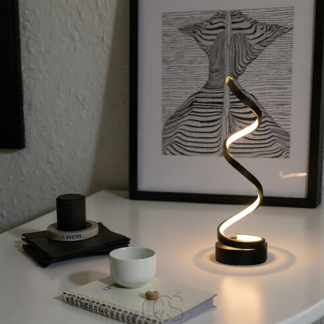 Lereks - Spiral Lamp – modern design with 3 light colors & energy-efficient LED