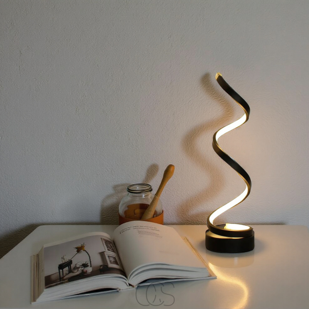Lereks - Spiral Lamp – modern design with 3 light colors & energy-efficient LED