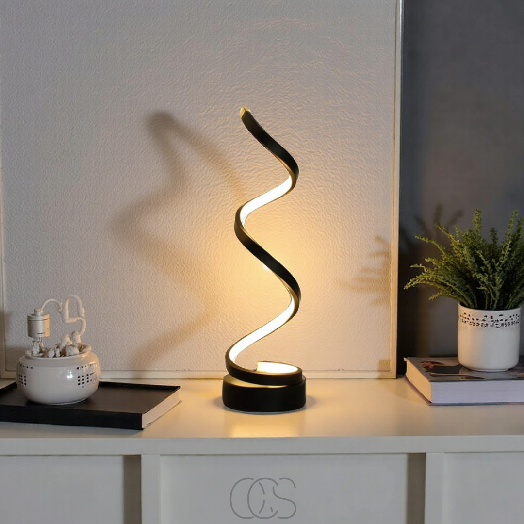 Lereks - Spiral Lamp – modern design with 3 light colors & energy-efficient LED