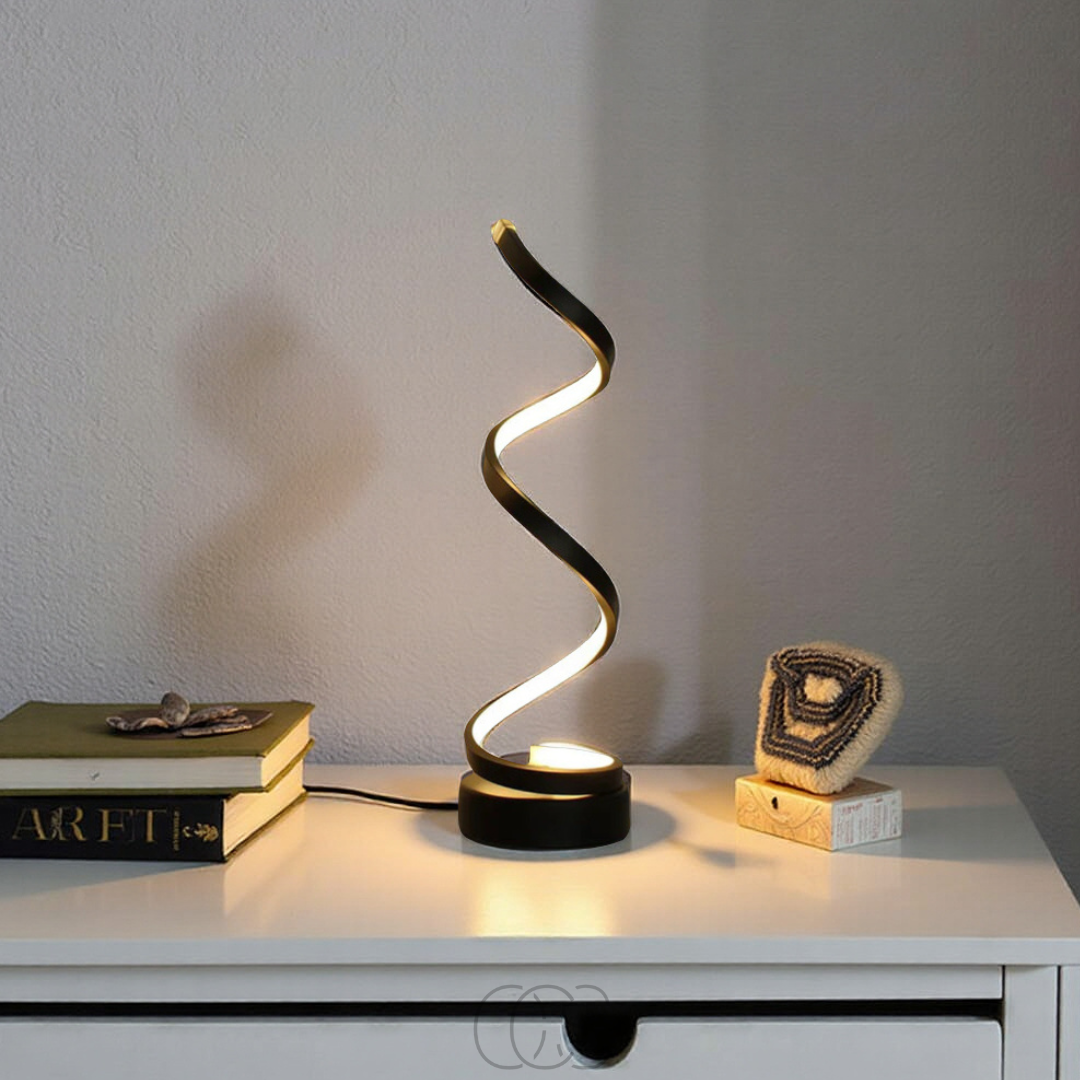 Lereks - Spiral Lamp – modern design with 3 light colors & energy-efficient LED