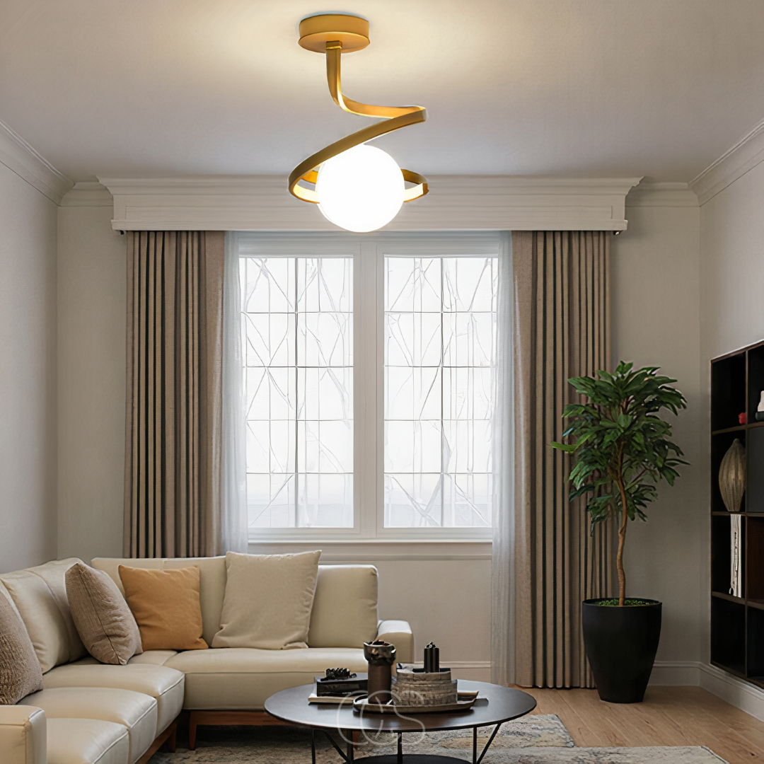 Lereks - Spiral with Ball Ceiling Lamp – luxury in a playful design